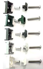 Zaun Montagesatz für Doppelstabzaun 10er Sets, Farbe wählbar 5 Farben