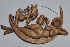 Holz Schnitz Kunst Weingott