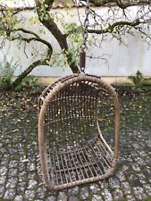 Hängesessel, Schaukel, Korb aus Holz und Korbgeflecht mit Kette gebraucht