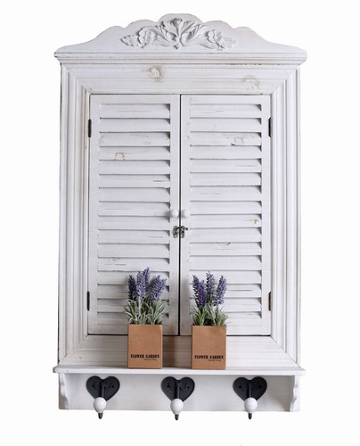 Wandspiegel weiss fensterladen - wandspiegel,