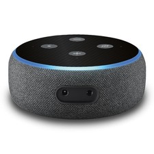2er Set Aufkleber Carbon Schwarz passend für Alexa Echo Dot Gen3 Assist R137-22
