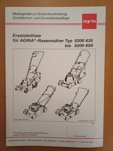 Agria ersatzteilliste - agria,