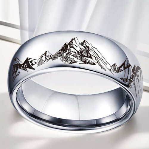 Herrenring edelstahl berg - edelstahl,