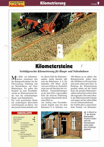 Kilometersteine realisieren - , /