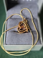 Gestempelte Kette Punze Gold Silber Herz Geschenk Edelstein