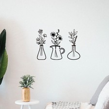 3x Blumen Wandkunst Flur
