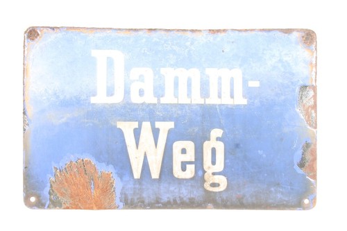 Altes schild damm - altes,