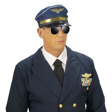 PILOTENMÜTZE blau Mütze