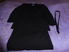 Damenkostüm elegant Gr.44 bianca mit Gürtel  Innenfutter Ersatzknopf