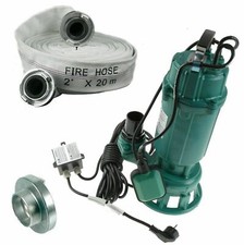 Schmutzwasserpumpe Fäkalienpumpe Tauchpumpe 370W + 20m Bauschlauch 1"