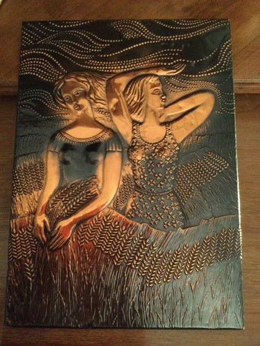 Kupferbild prägung 28x20cm - prägung,