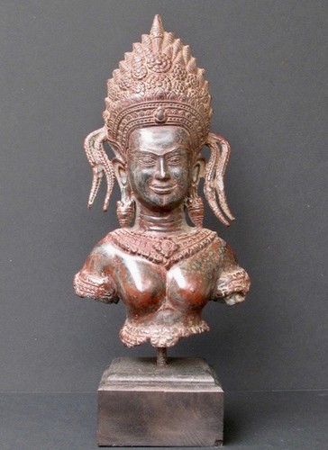 Apsara büste aus bronze - büste,