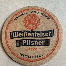 alter Bierdeckel, ev. VK, Otto Gürth, Weißenfels