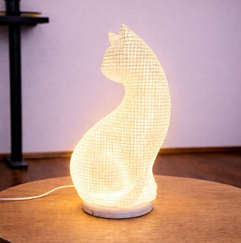 Led tischlampe katze weiß - led,