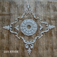 Gips Stuck Ornament Stuckrosette Rosette Wanddekoration Decken Deckenrosette