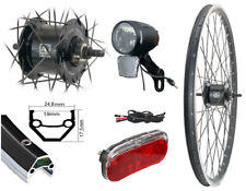 26 Zoll Set Vorderrad Laufrad Nabendynamo LED-Licht 80 Lux Standlicht StVZO Rad