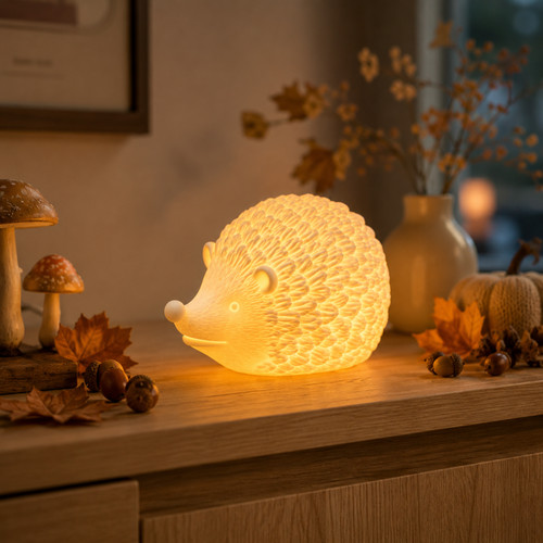 Led porzellan igel herbstdeko - igel,