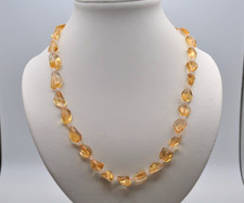 Citrin Nuggets Collier mit