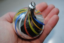 alte fadenglas christbaumkugel aus glas,mundgeblasen