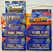 7 verschiedene LKW- Werbemodelle, Tucher Bräu Nürnberg in Blister Maßstab 1:87