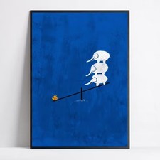 Leinwanddruck Elefant