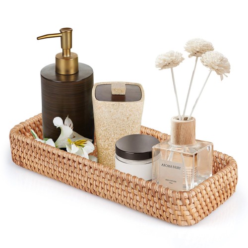 Badezimmer tablett rattan - badezimmer,