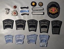 Polizei Bremen Ärmelabzeichen, DGA Dienstgradabzeichen alte Art blau 60er Jahre!