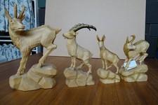 3x GÄMSE 1x STEINBOCK HOLZ