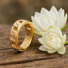 Unisex Breitbandring Gold