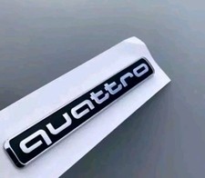 Audi Quattro Schriftzug hinten Exterieur Emblem Logo Heckklappe schwarz 