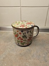 Teetasse 70er Jahre Florales Design Mit Sieb