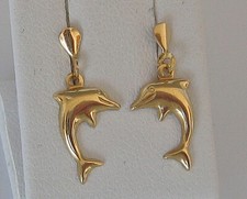 Delfin Ohrringe in aus 14kt 585 Gold Ohrstecker mit Delphin Kinderohrringe♦️6535