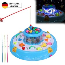 Angelspiel Magnetisch ab 2–3 Jahre, Kinderspielzeug mit 26 Fischen & 4 Angeln