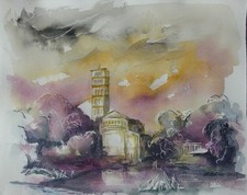 Aquarell, Tusche, Original