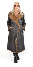 A3997  LEDER ZIEGENFELL MANTEL  ECHT PELZ PELZMANTEL PELZJACKE Gr. 36 - GOAT FUR