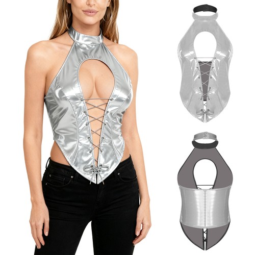 Damen wetlook tanktop - de,
