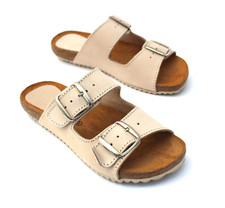 Blu Echtleder Pantoletten