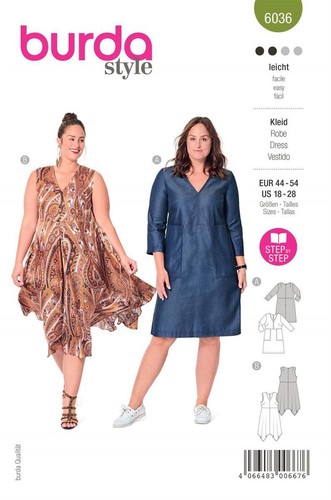 Burda schnittmuster 6036 - schnittmuster,