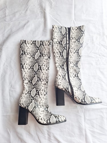 Mango stiefel schlangenoptik - stiefel,