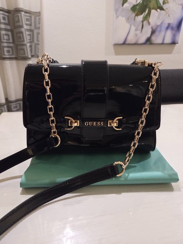 Guess handtasche lack - guess, schwarz