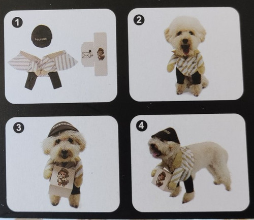 Hundekostüm postbote s - hundekostüm, gr.s