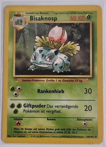 Bisaknosp base set 102 - set, 30/102