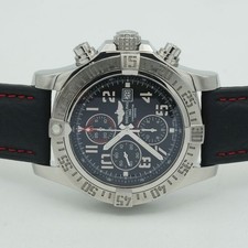 BREITLING SUPER AVENGER 2 A13371 HERREN UHR 48MM STAHL + BR594 TOP ZUSTAND