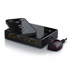 Primewire UHD 3-Port HDMI Umschalter mit Fernbedienung | 4K Ultra HD HDMI Switch