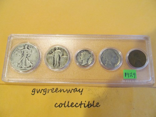 1929 silber geburt jahr set - set, 5