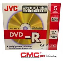 5 Original Taiyo Yuden JVC CMC PRO Leer DVD-R 16x 120min Discs JAPAN Juwelenetui