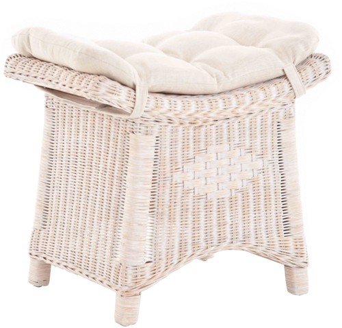 Rattan fußhocker geschwungene - rattan,
