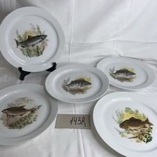 Eschenbach Bavaria 5 Teller mit Fisch Motiv Porzellan