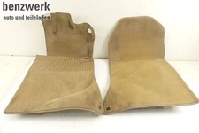 Mercedes W124 2x Teppich Fußmatte Velours creme beige vorne links rechts ✔