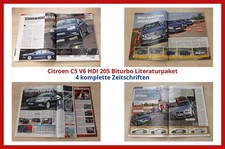 Citroen C5 V6 HDI 205 Biturbo Literaturpaket - 4 komplette Zeitschriften